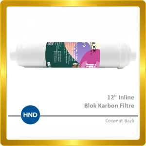 12 blok karbon 12" Inline Blok Karbon Filtre